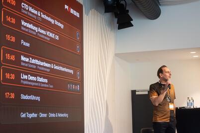 Christian Heidegger presents the agenda of the Axess Tech Summit 2026